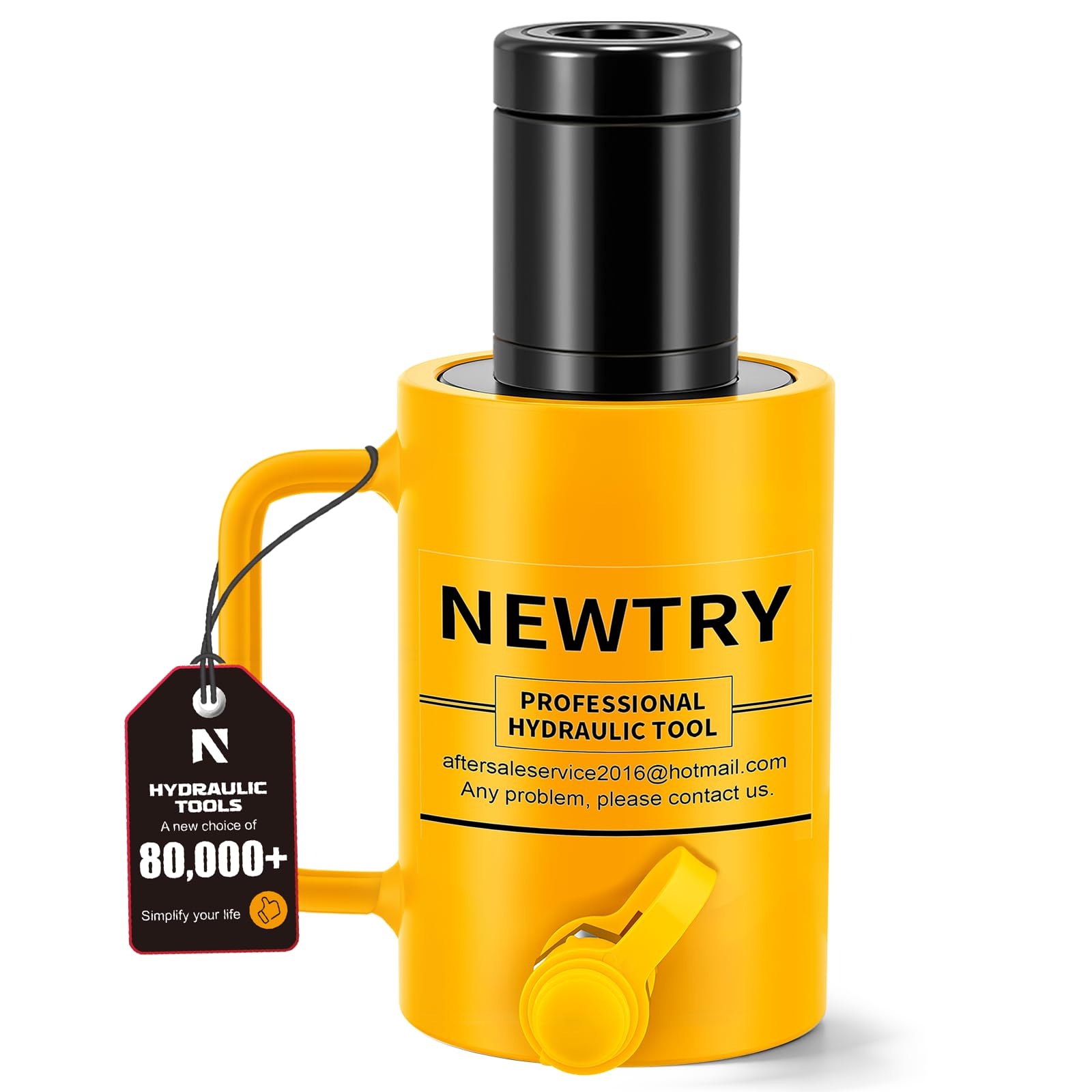 NEWTRY 20 ton Hydraulic Hollow Jack Cylinder 2'' Stroke Porta